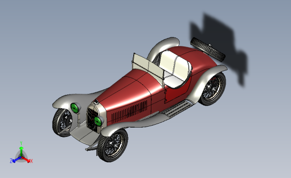 老式轿车 Alfa Romeo Spider1931模型