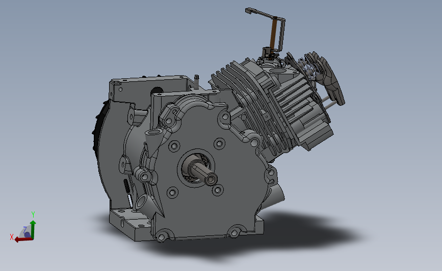 Q11四冲程发动机3D模型
