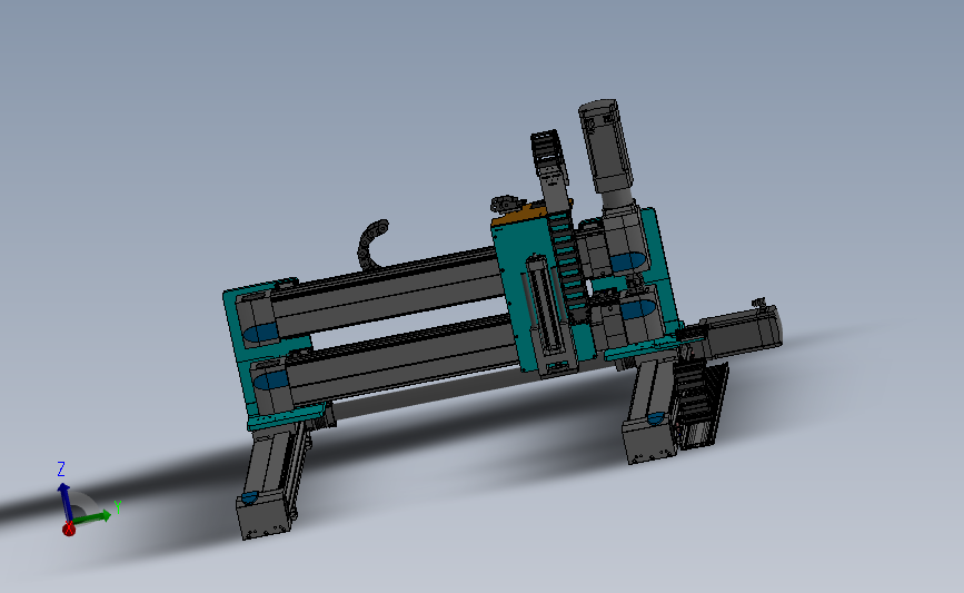 三轴龙门机器人 Solidworks 2014 模型图纸免费下载 懒石网