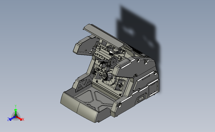 五轴台式数控加工中心3D图