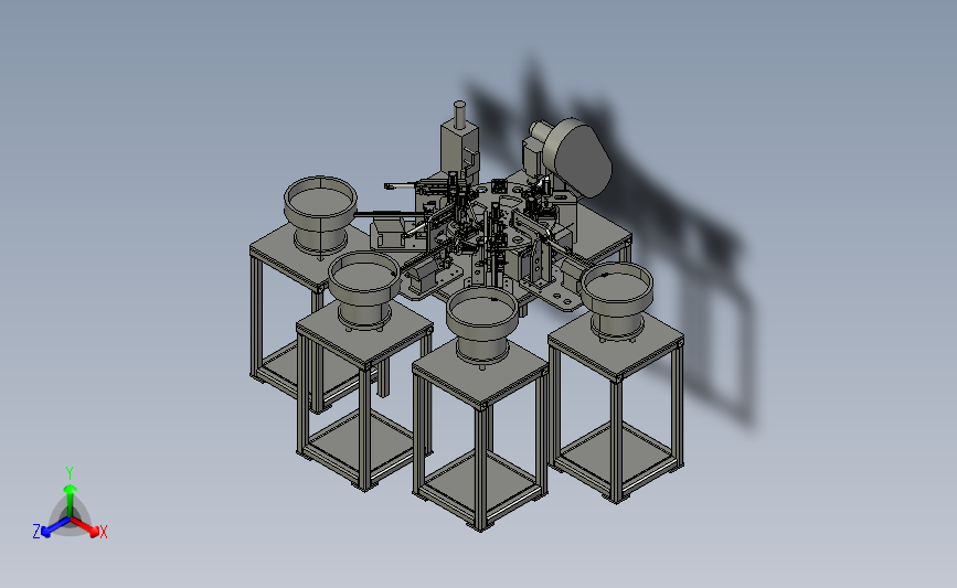 3M铜头组装机3D图