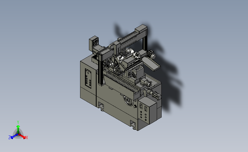 无心磨龙门式送料机3D图纸