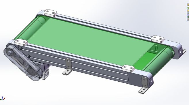 16份非标PVC皮带输送带3D图纸汇总 SolidWorks设计 输送机图纸建模