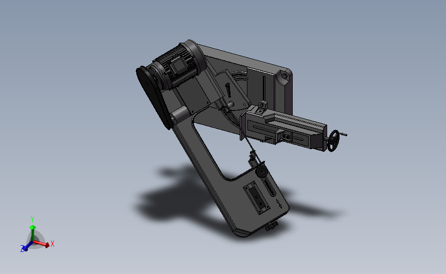 数控斜切割机3D模型图纸 Solidworks设计