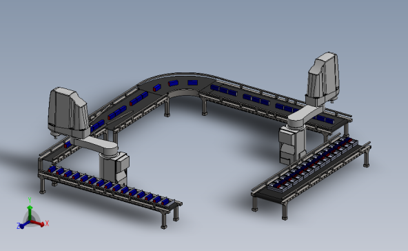 Bursa Golf输送生产线模型3D图纸 Solidworks设计