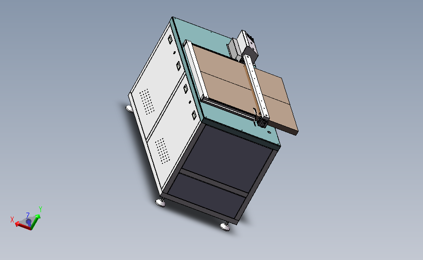 PCB板毛料切割机_SOLIDWORKS 2014_模型图纸下载 – 懒石网