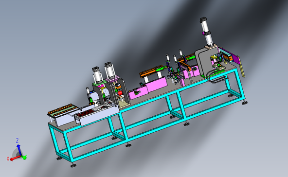 微波炉阳极组装生产线3D模型图纸 Solidworks设计