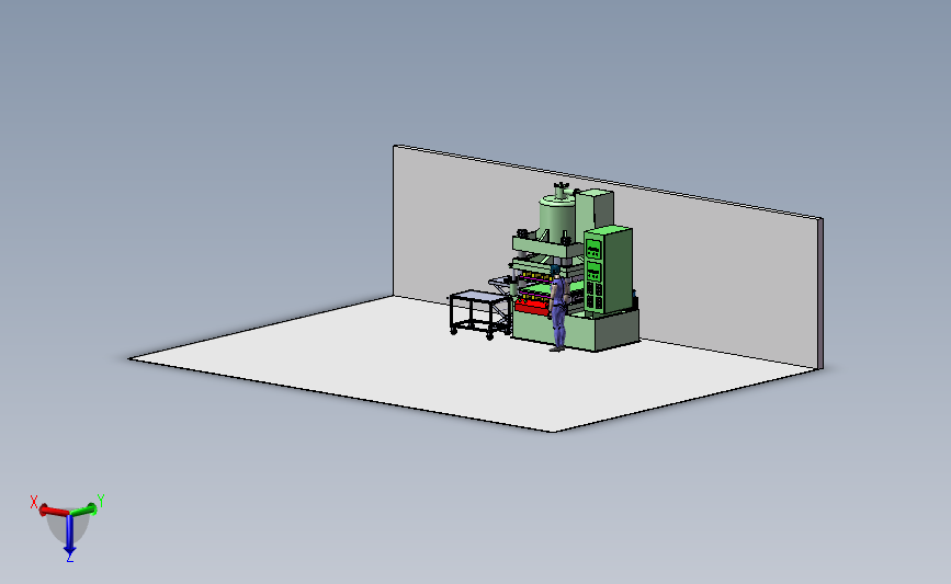重型800T压制橡胶机