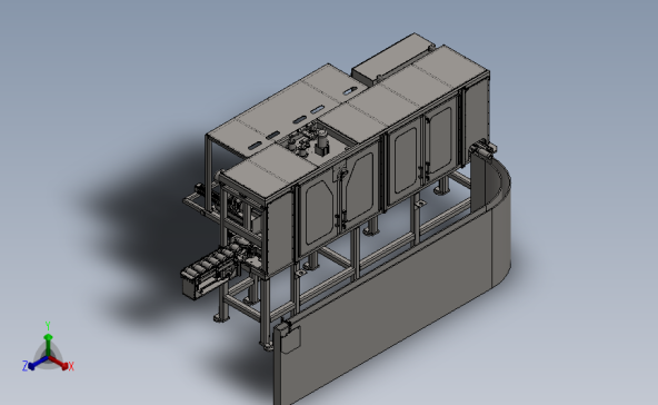 流水线生产线3D数模图纸 Solidworks设计