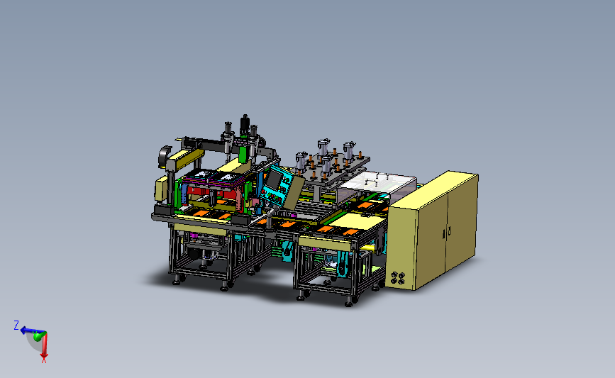 平板电脑外壳点胶热容生产线三维建模图纸 solidworks设计 附STP
