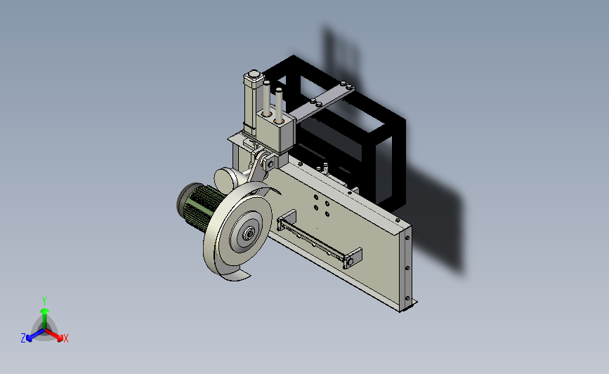 普通小型切割机床3D模型图纸 STP格式