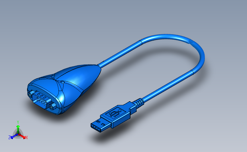 USB 到串行 RS232 DB9 适配器 FTDI 芯片组 主视图