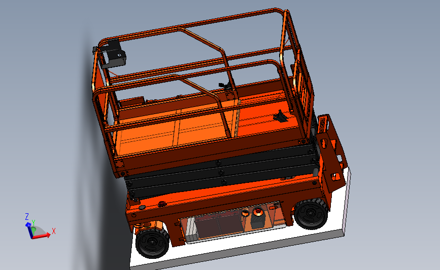 全自动液压升降平台3D图纸 Solidworks设计