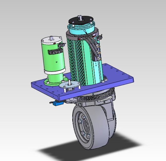 A9 AGV小车舵轮3D图纸