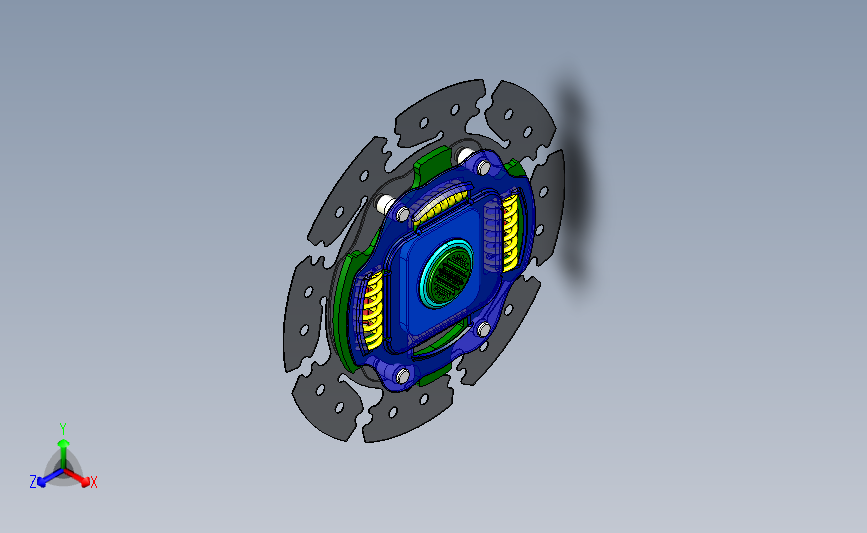离合器扭转减振器3D模型