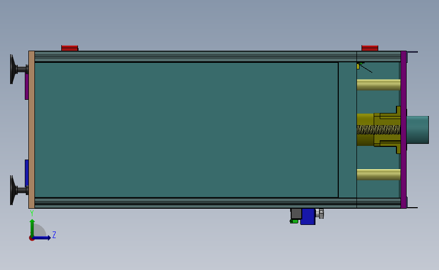 PCB板上板机接驳台 左侧视图