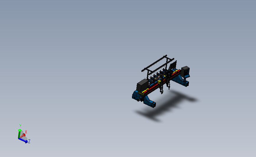 数控等离子切割机3D数模图纸 Solidworks设计