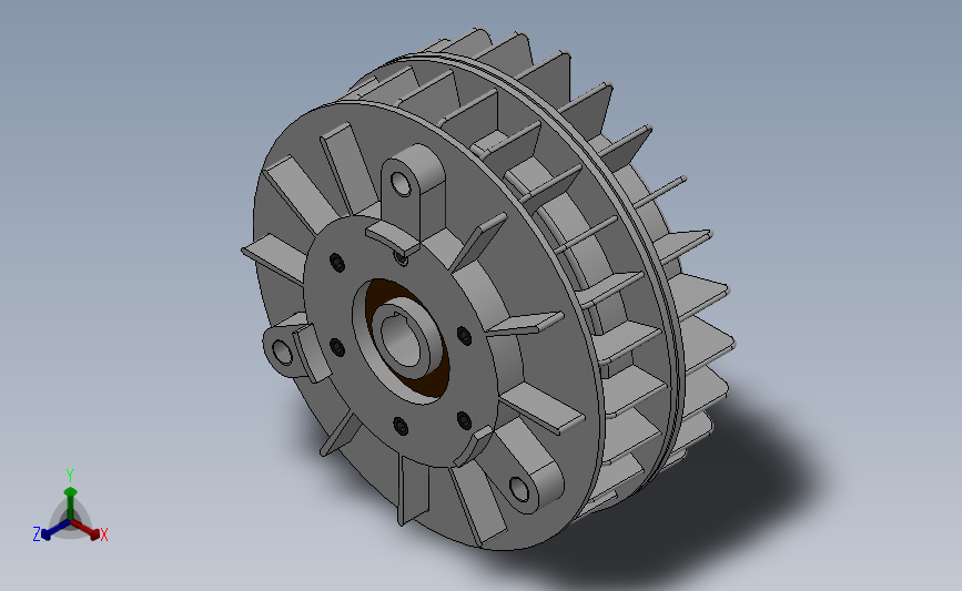 Za Y型空心轴、止口支撑、外壳旋转磁粉制动器[za25y] Solidworks 2018 模型图纸下载 懒石网