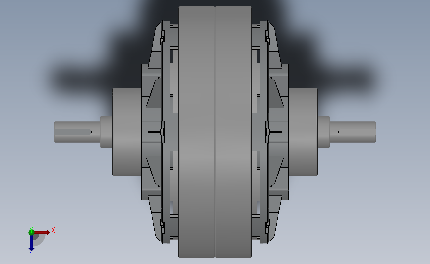 Zkb型双出轴、止口支撑、风扇冷却磁粉离合器[zkb 3an] Solidworks 2018 模型图纸下载 懒石网