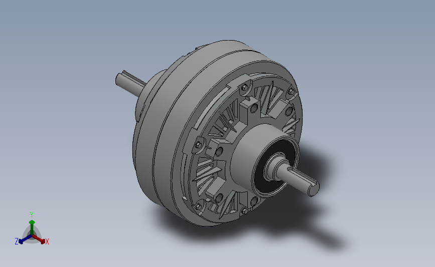 ZKB型双出轴、止口支撑、风扇冷却磁粉离合器[ZKB0.6AN]_SOLIDWORKS 2018_模型图纸下载 – 懒石网