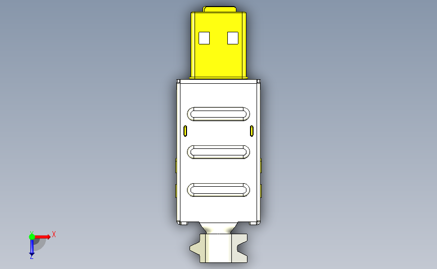 HDMI D型公头 俯视图