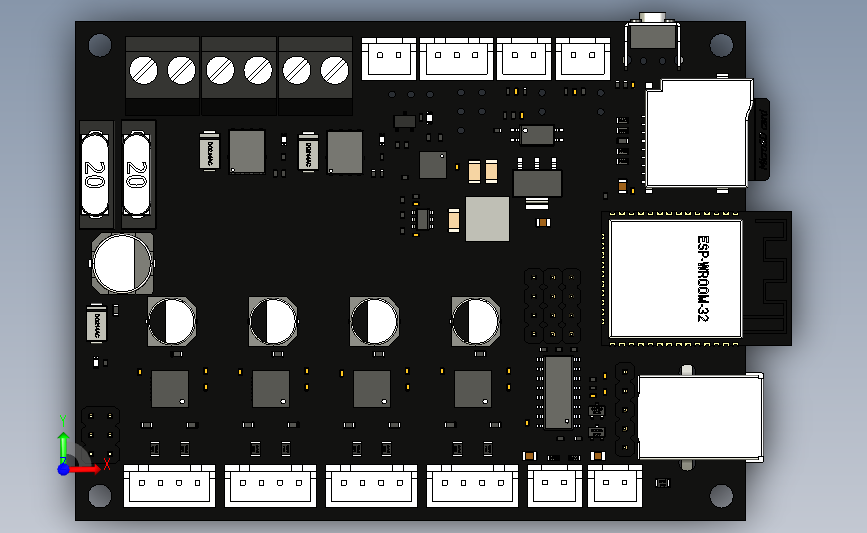 FYSETC E4 3D打印机控制器_STEP_模型图纸下载 – 懒石网