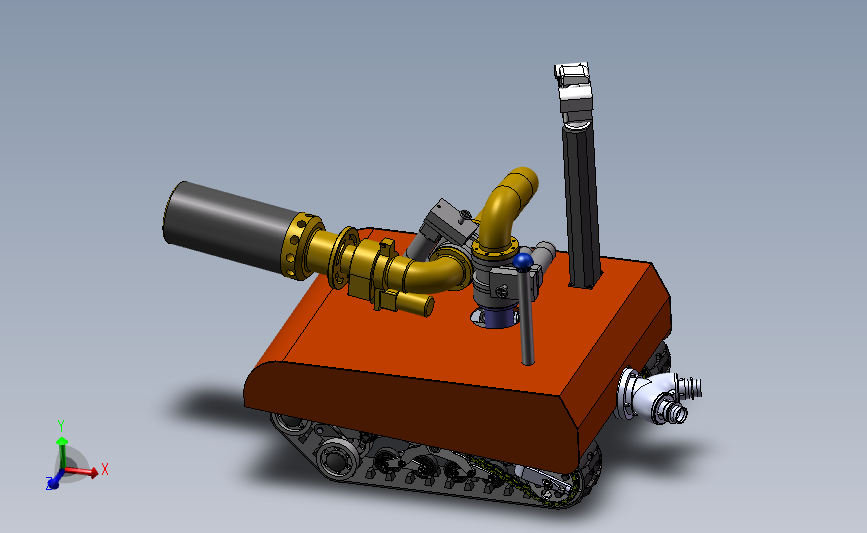 防爆消防灭火侦察机器人3D数模图纸 Solidworks设计 附IGS STEP