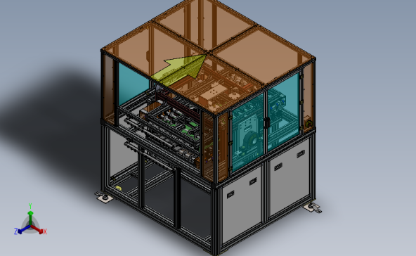 面板翻转输送设备3D数模图纸 Solidworks设计