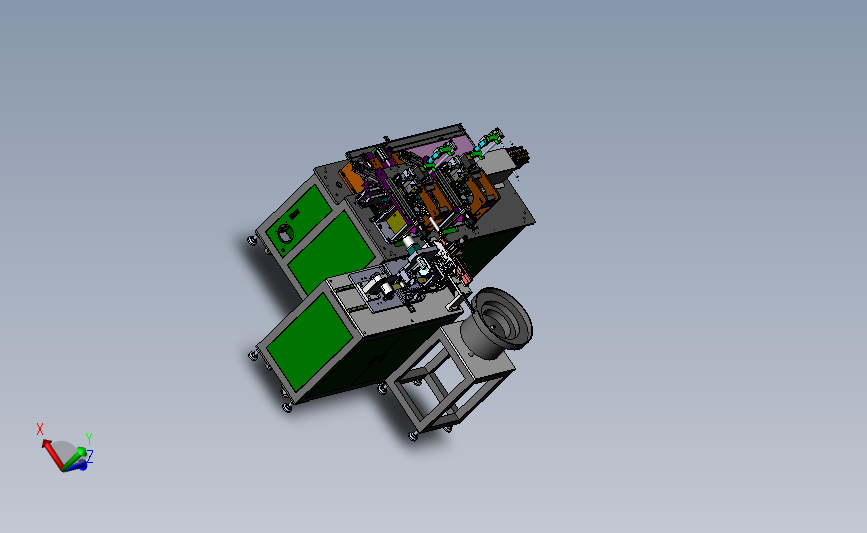 一种自动上料贴胶撕胶机3D数模图纸 Solidworks设计