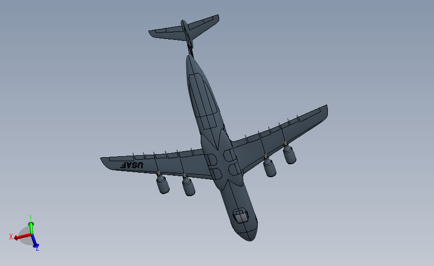 C-5运输机模型3D图纸 洛克希德银河号 SolidWorks、IGS、STEP格式