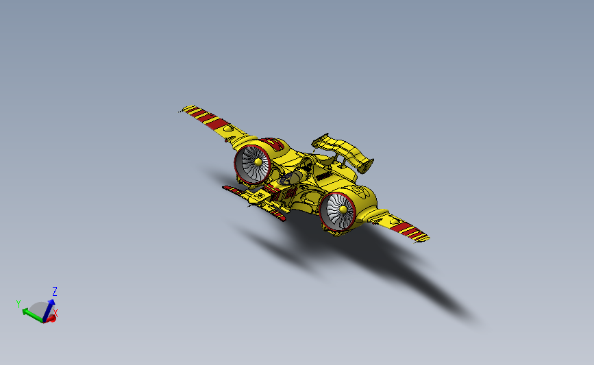 雷鸟8号宇宙战舰模型3D图纸-SW、STEP格式