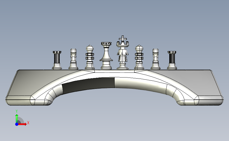 国际象棋 正面视图