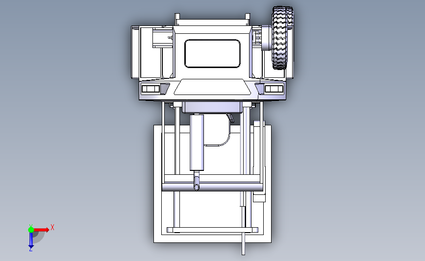 简易升降叉式3D模型