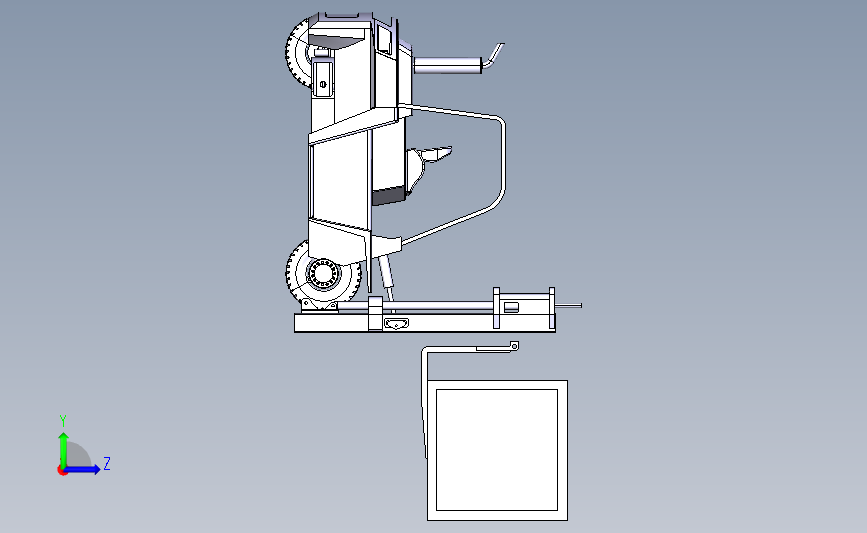 简易升降叉式3D模型