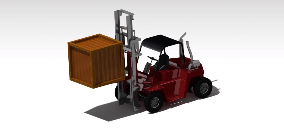 简易升降叉式3D模型