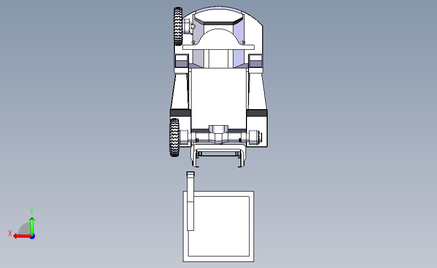 简易升降叉式3D模型