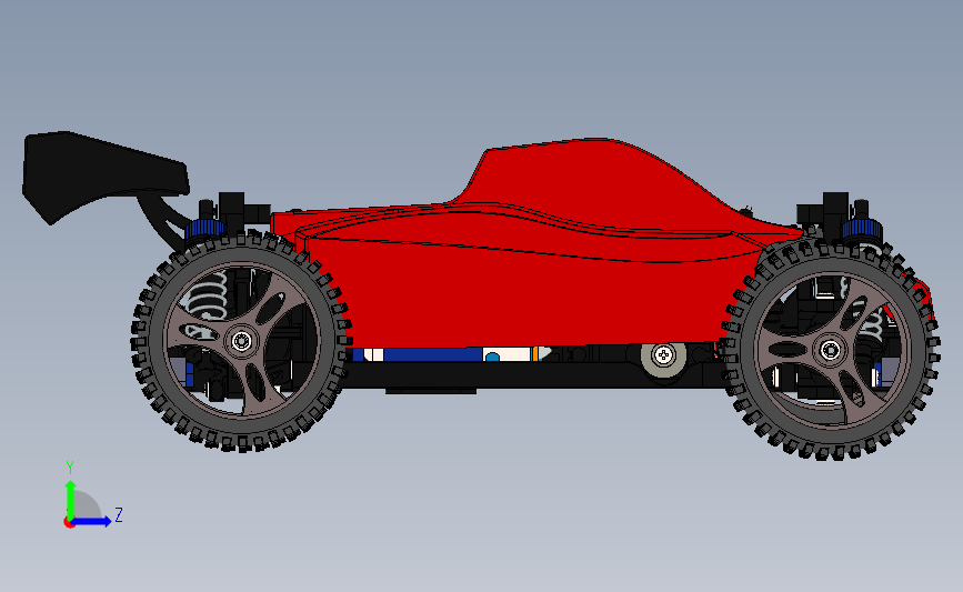 RC 越野车 左侧视图