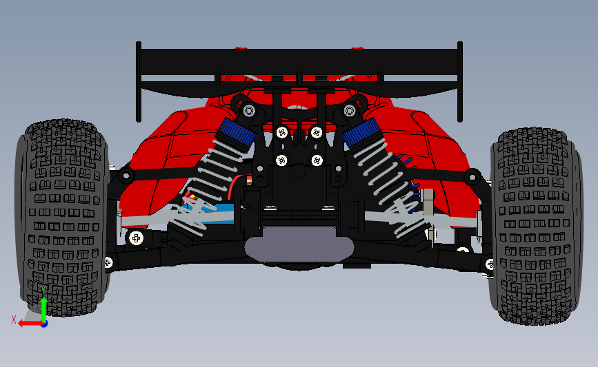 RC 越野车 背面视图