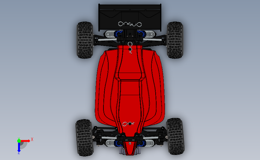 RC 越野车 俯视图