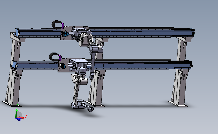 负载500kg单臂双层桁架3D数模图纸 Solidworks设计