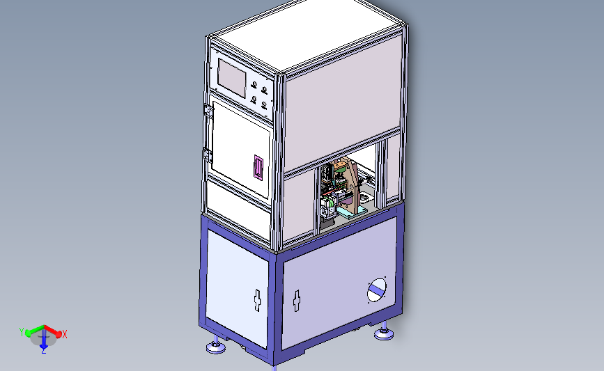 一种包胶前后整平设备3D数模图纸 Solidworks设计