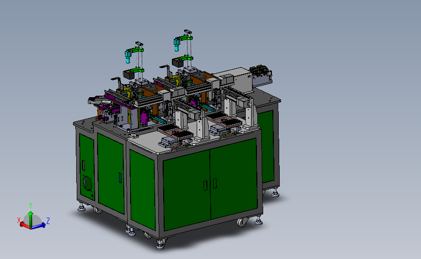 一种双工位手工放料套帽机3D数模图纸 Solidworks设计