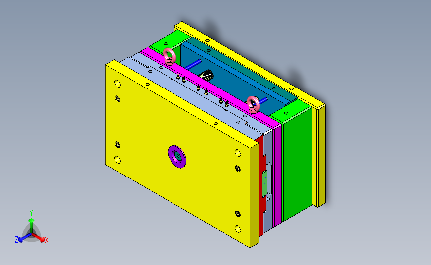 2 cavity and 8 lifters模具设计3D图纸 STP格式