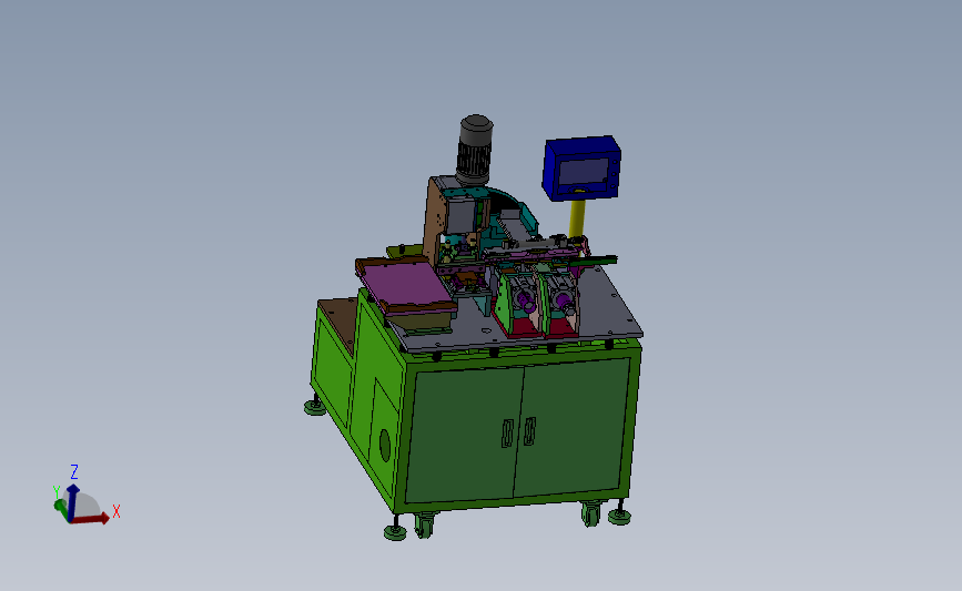 0.64四方针插针打弯机（sw12可编辑+cad）