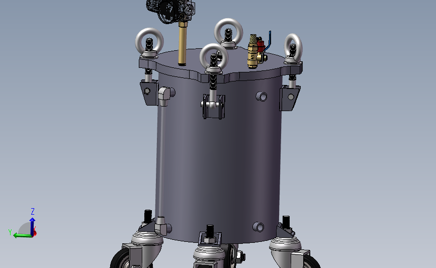 10L不锈钢桶带脚轮sw20可编辑