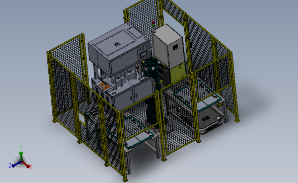 铝模整形机器人上下料工站sw18可编辑