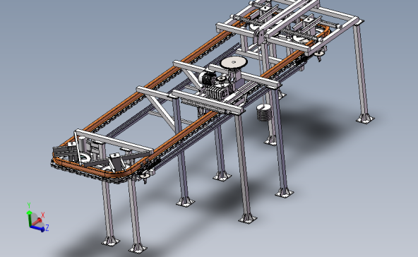 模锻链驱动悬挂输送机设计（sw17+工程图）