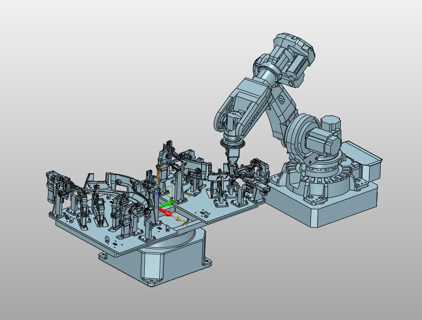 钣金变位转台机器人点焊机脉冲凸焊机