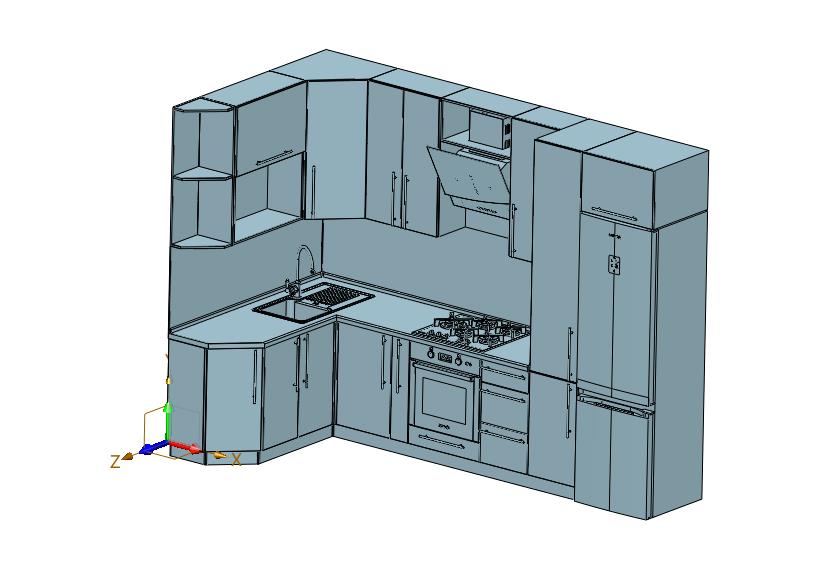 厨房装修整体开放式经济型家用厨柜