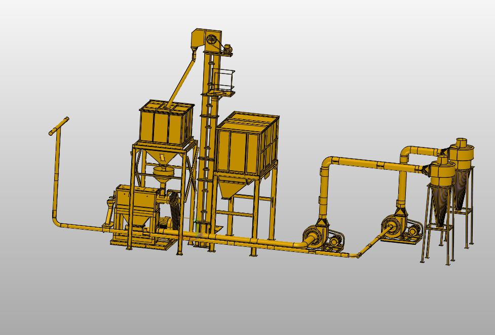 带除尘系统的粮食杂质过滤产线